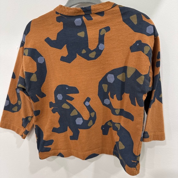 Zara Baby Dinosaur Long Sleeve Shirt with Geometrical Shapes - 12-18m - Picture 5 of 6